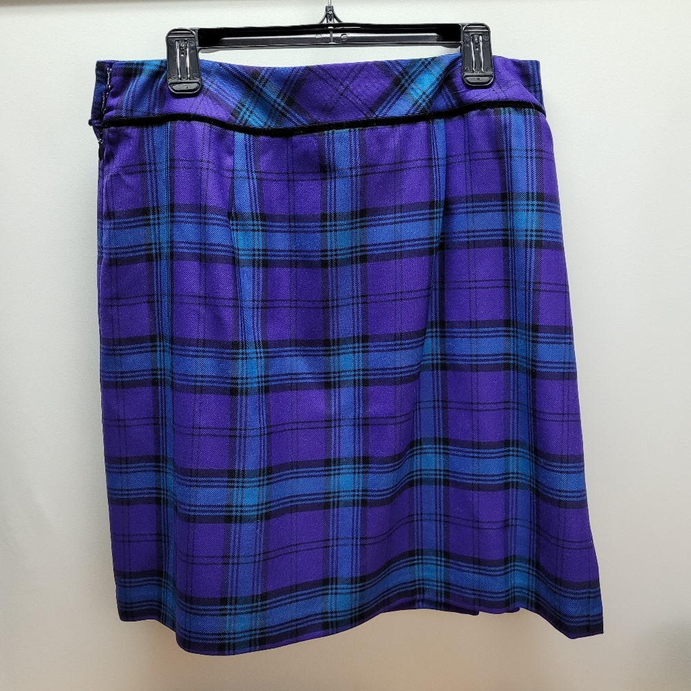 Plaid Pendleton wool skirt- plus size